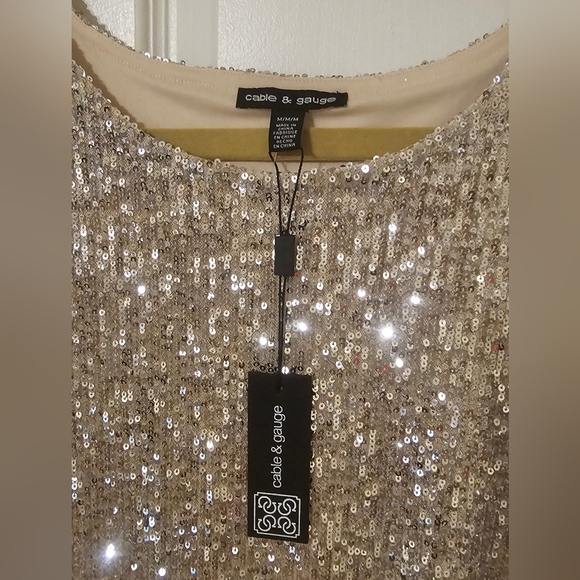 Champagne sparkling dress size M - Picture 1 of 7